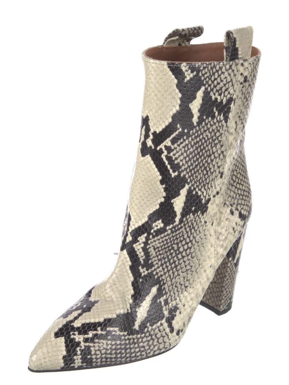 Paris Texas Brand Snakeskin Print 3.5” Heel Ankle Boot size 38